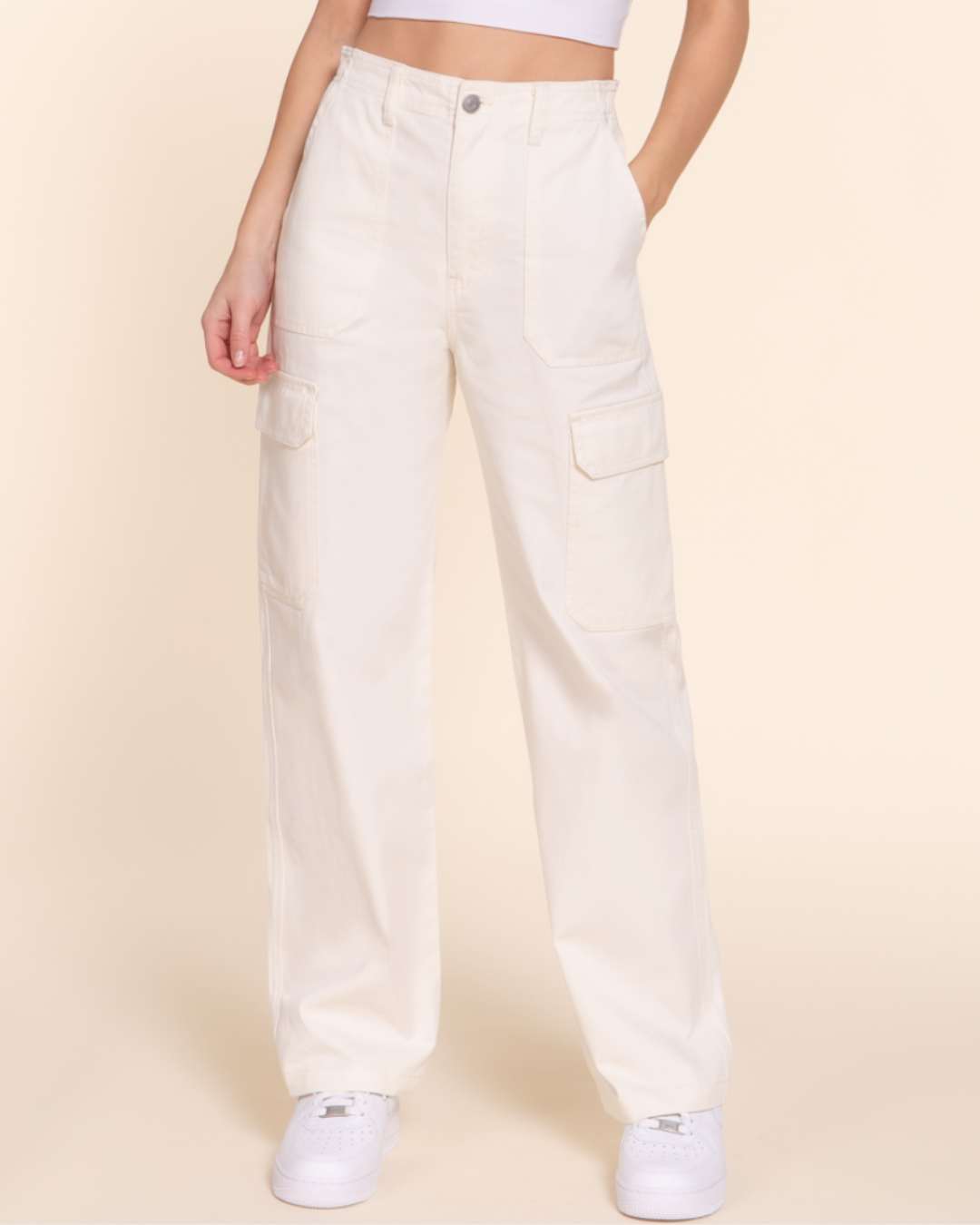PANTALÓN ACTIVE BLANCO CARGO PARA DAMA