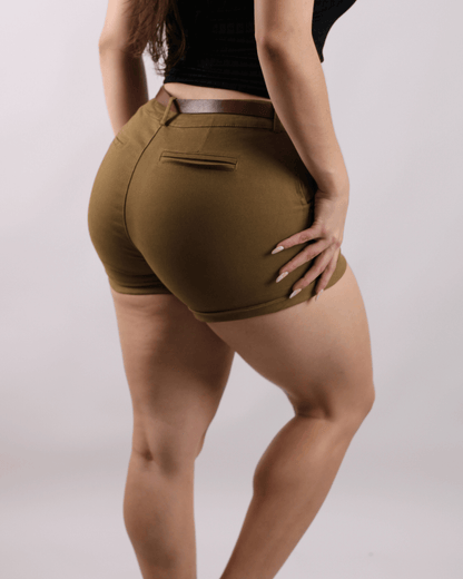 SHORT ACTIVE BASIC MARRÓN PARA DAMA