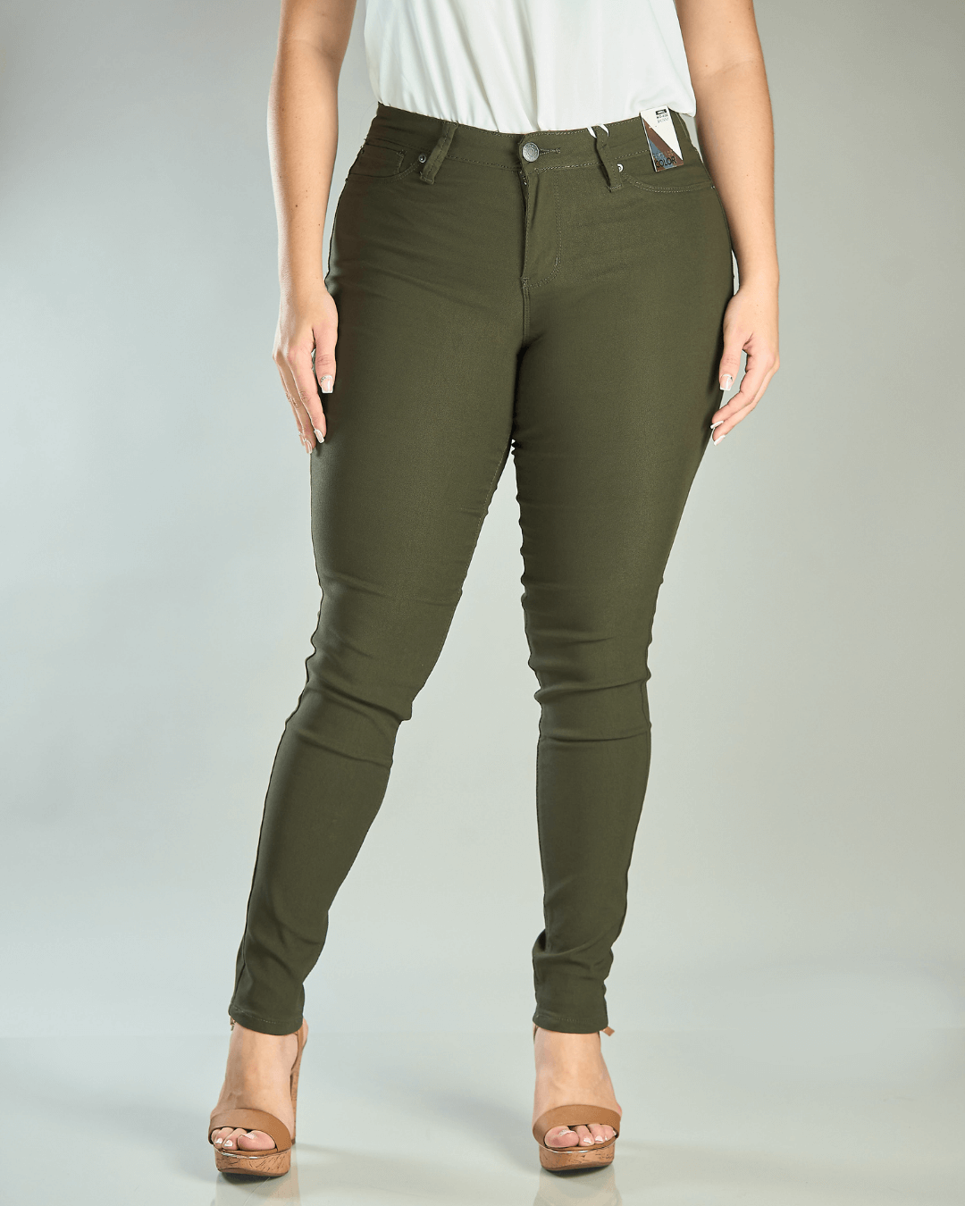 JEANS YMI SKINNY VERDE MUSGO  PARA DAMA