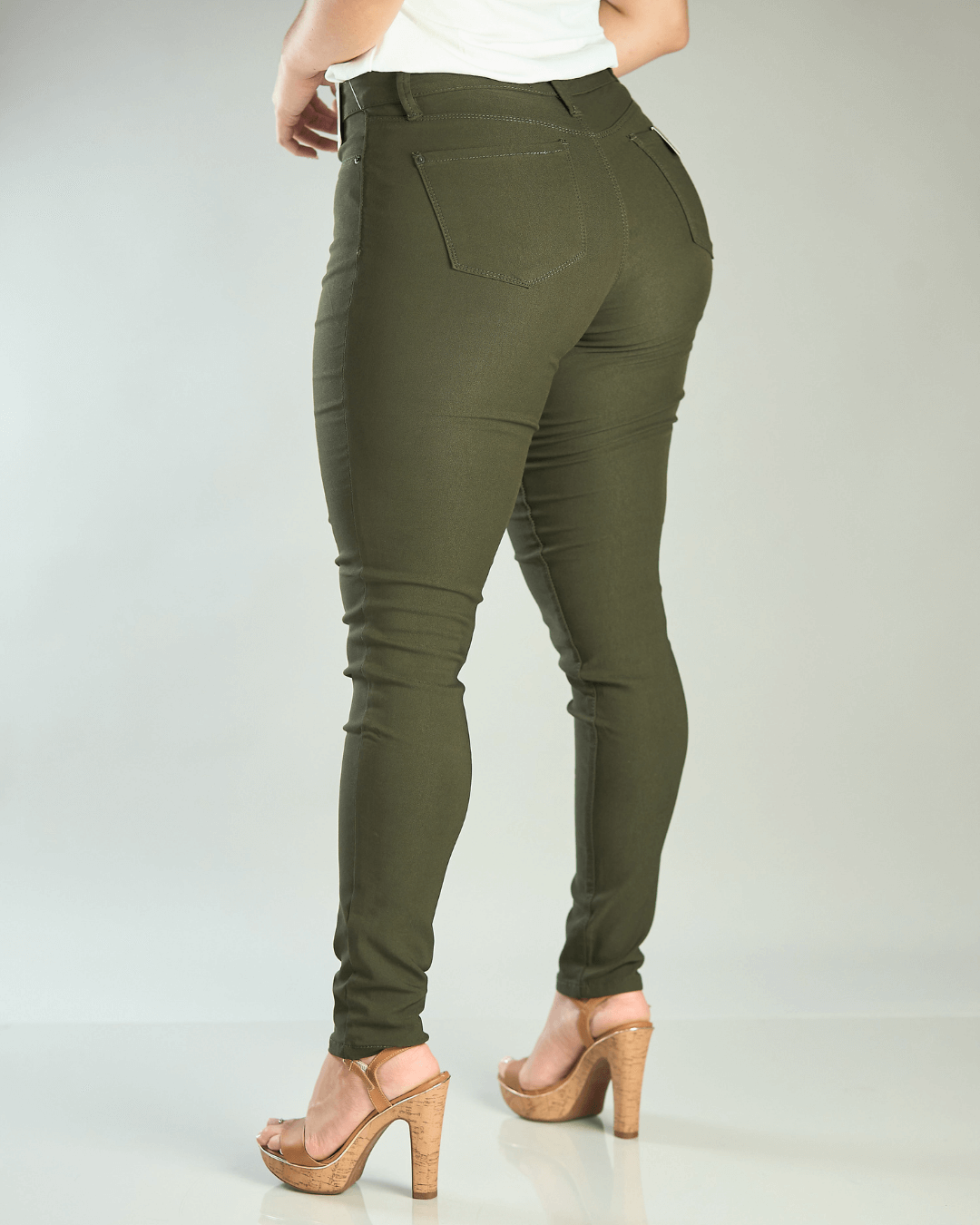 JEANS YMI SKINNY VERDE MUSGO  PARA DAMA