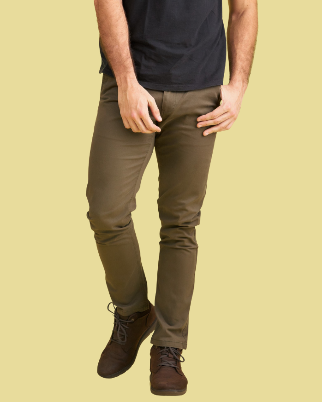 PANTALÓN DE VESTIR VERDE MUSGO PARA CABALLERO