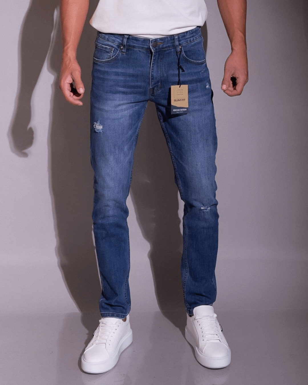 JEANS PSYCHO SIXTEEN AZUL MEDIO PARA CABALLERO