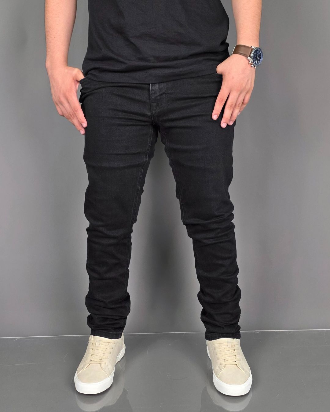 JEANS PYSCHO NEGRO SLIM FIT DE CABALLERO
