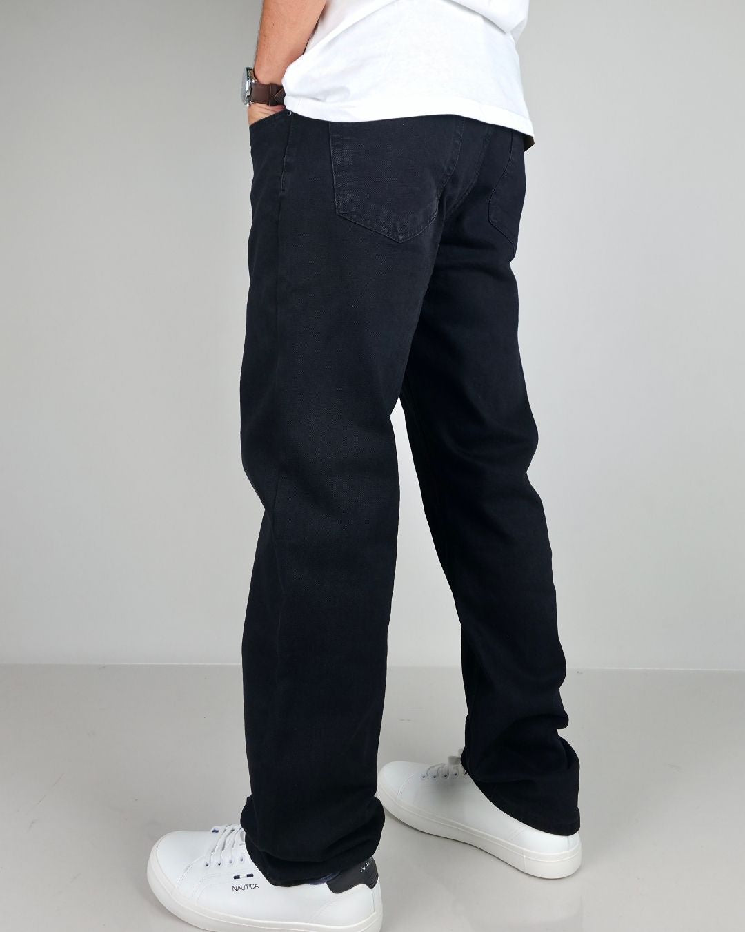 JEANS PSYCHO NEGRO STRAIGHT PARA CABALLERO