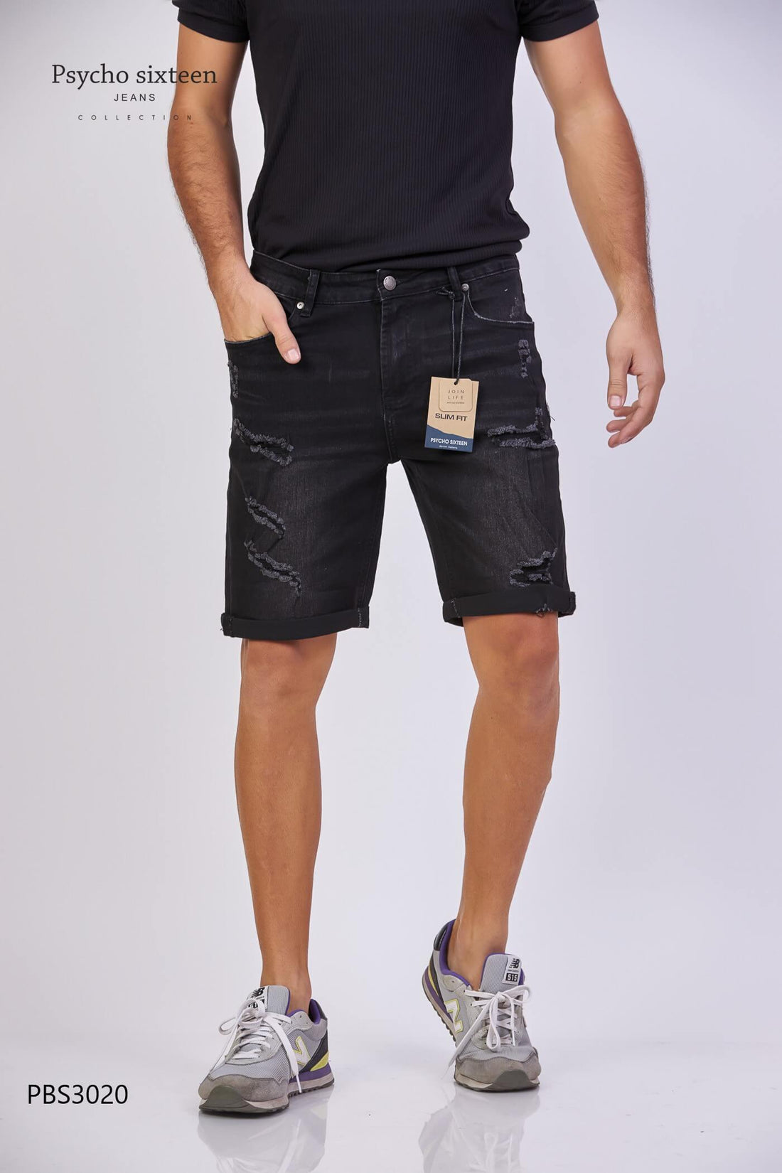 SHORT PSYCHO SIXTEEN NEGRO PARA CABALLERO