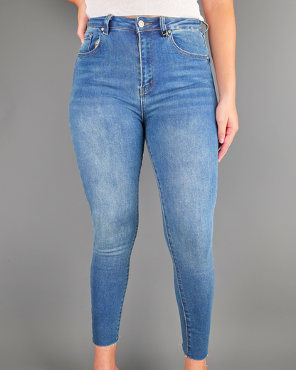 JEANS PYSCHO MICA HIGH RISE SKINNY AZUL