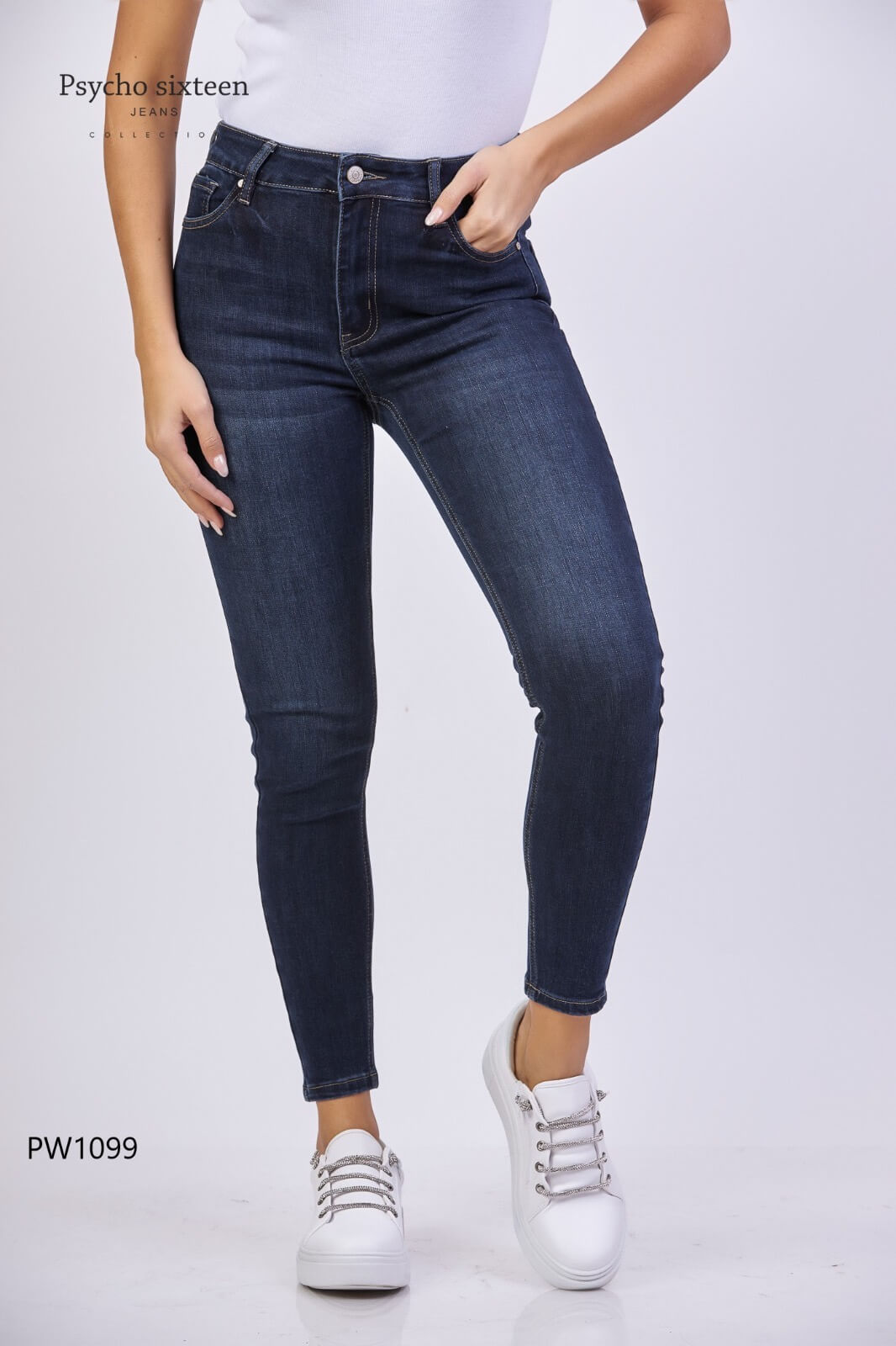 JEANS PSYCHO SIXTEEN AZUL OSCURO PARA DAMA