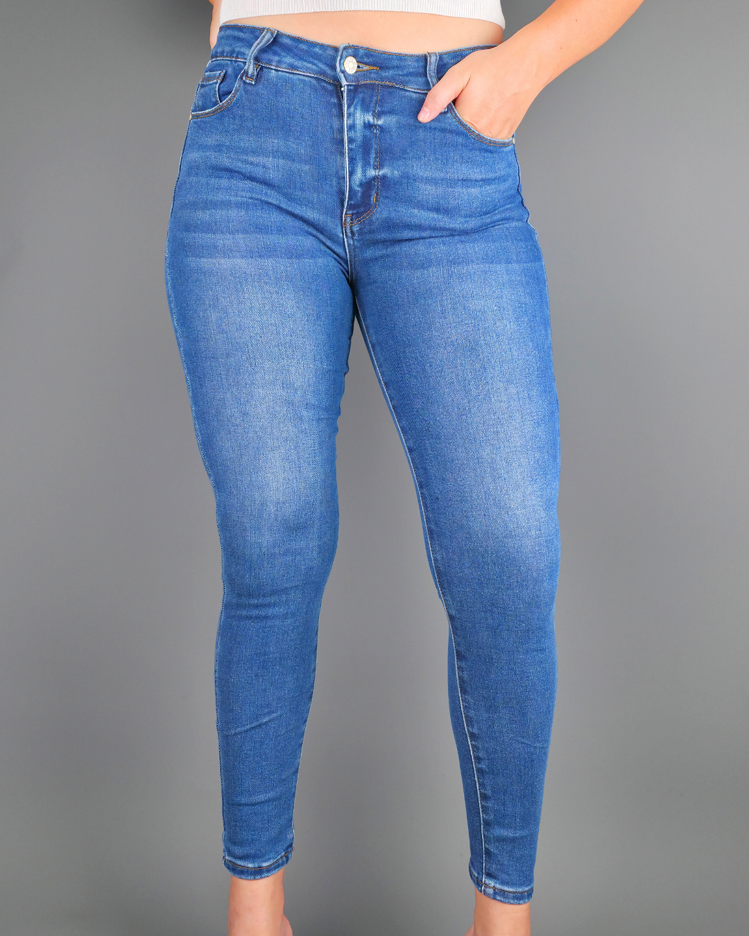 JEANS PYSCHO MICA HIGH RISE SKINNY AZUL