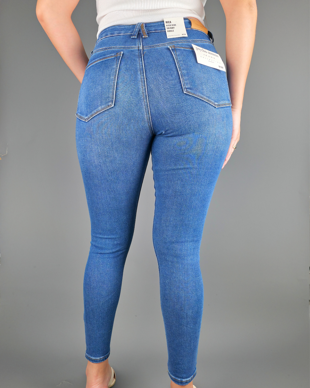 JEANS PYSCHO MICA HIGH RISE SKINNY AZUL