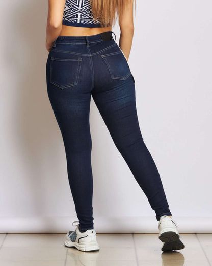 JEANS PSYCHO AZUL OSCURO PARA DAMA