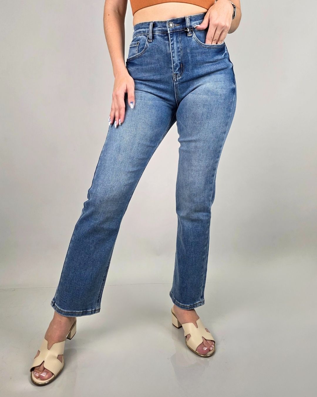 JEANS PSCYHO  AZUL MEDIO PARA DAMA