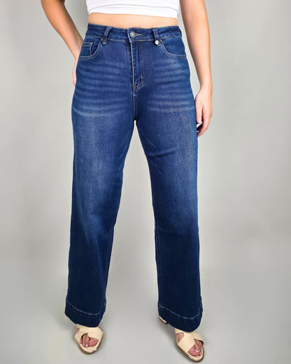 JEANS PSCYHO AZUL OSCURO PARA DAMA