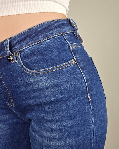 JEANS PSCYHO AZUL OSCURO PARA DAMA