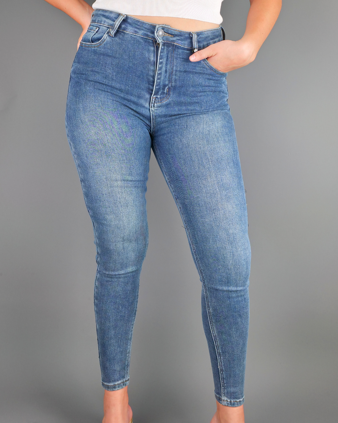 JEANS PYSCHO SKINNY AZUL PARA DAMA