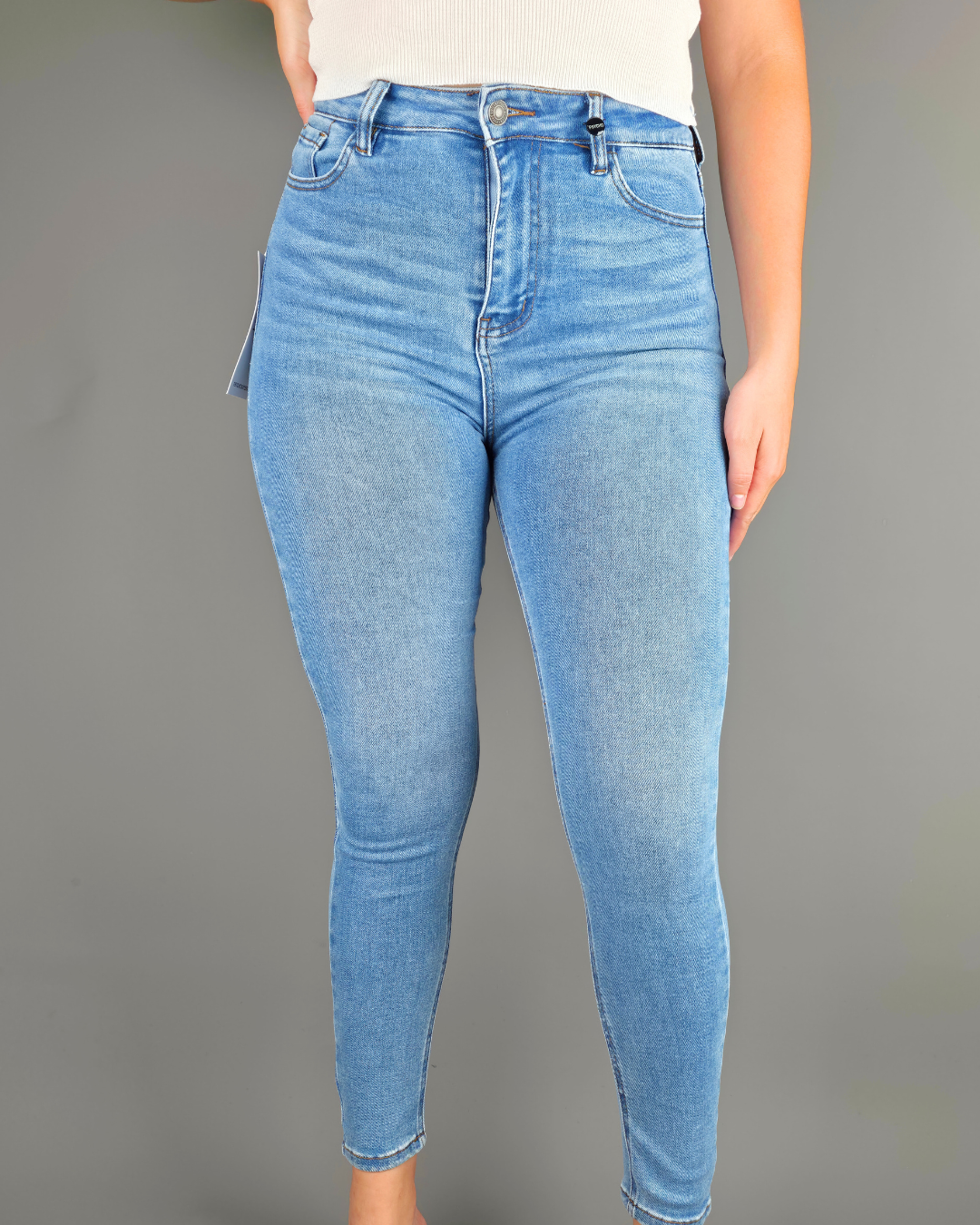 JEANS PYSCHO SKINNY CELESTE PARA DAMA