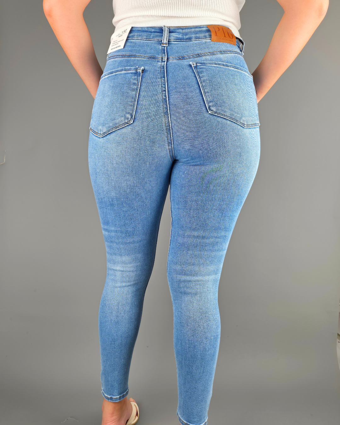 JEANS PYSCHO SKINNY CELESTE PARA DAMA