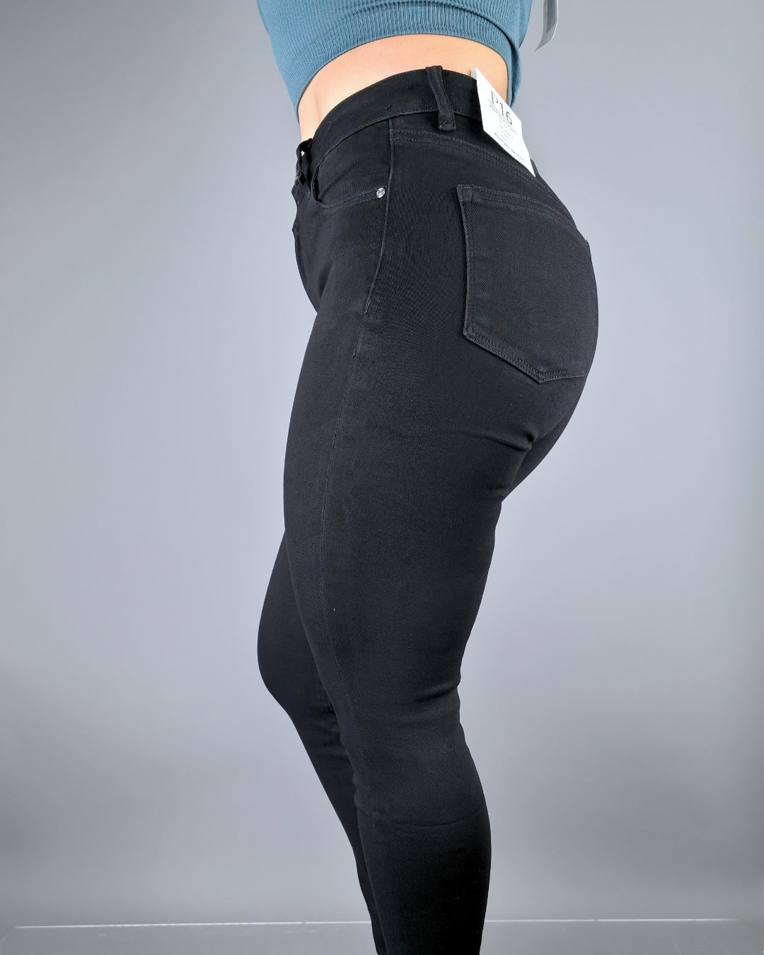JEANS PSYCHO HIGH RISE SKINNY NEGRO PARA DAMA