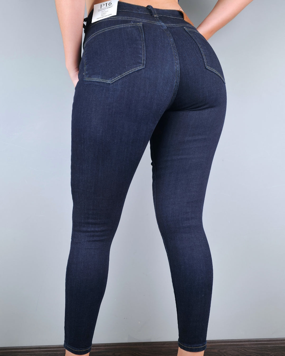JEANS PSYCHO HIGH RISE SKINNY AZUL OSCURO PARA DAMA
