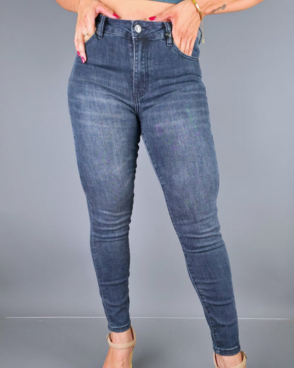 JEANS PSYCHO AZUL OSCURO HIGH RISE SKINNY