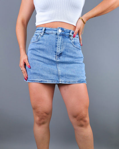 SHORT ENAGUA CELESTE PSYCHO SIXTEEN