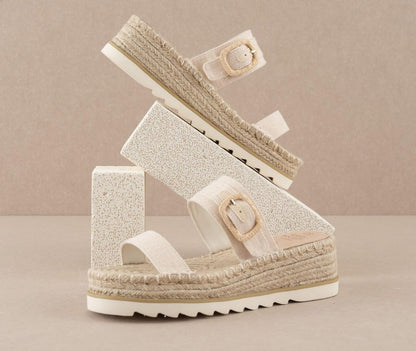 SANDALIA DE MUJER BEIGE