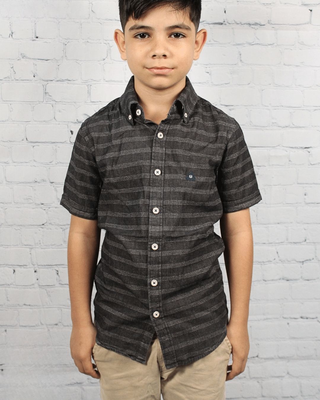 CAMISA REDSAN GRIS OSCURO PARA NIÑO