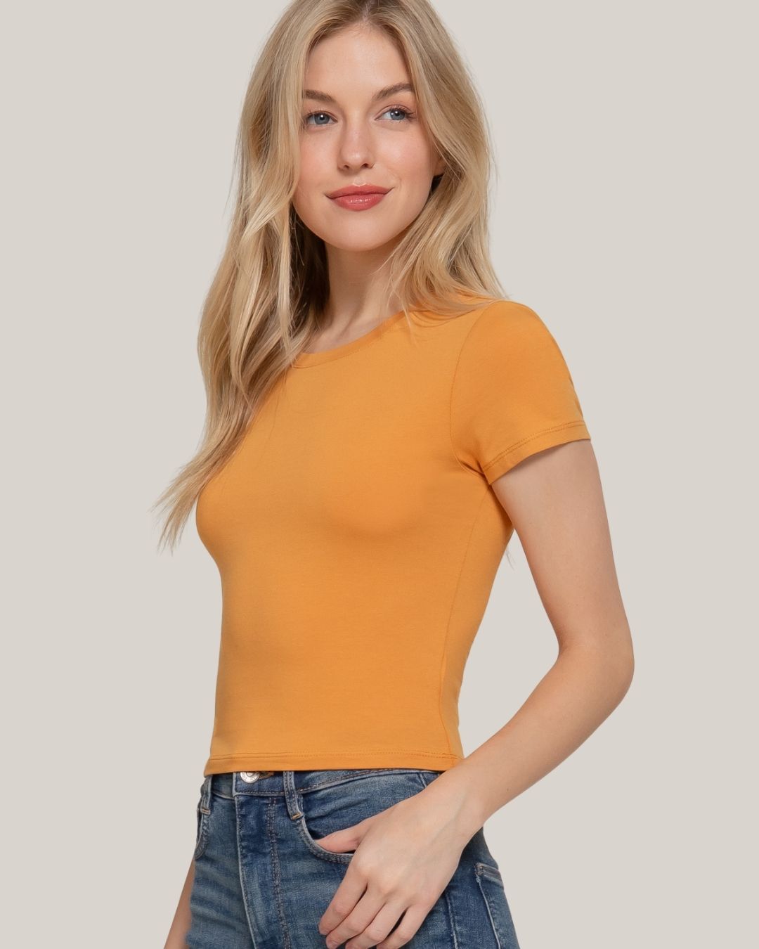 BLUSA ACTIVE BASIC MOSTAZA PARA DAMA