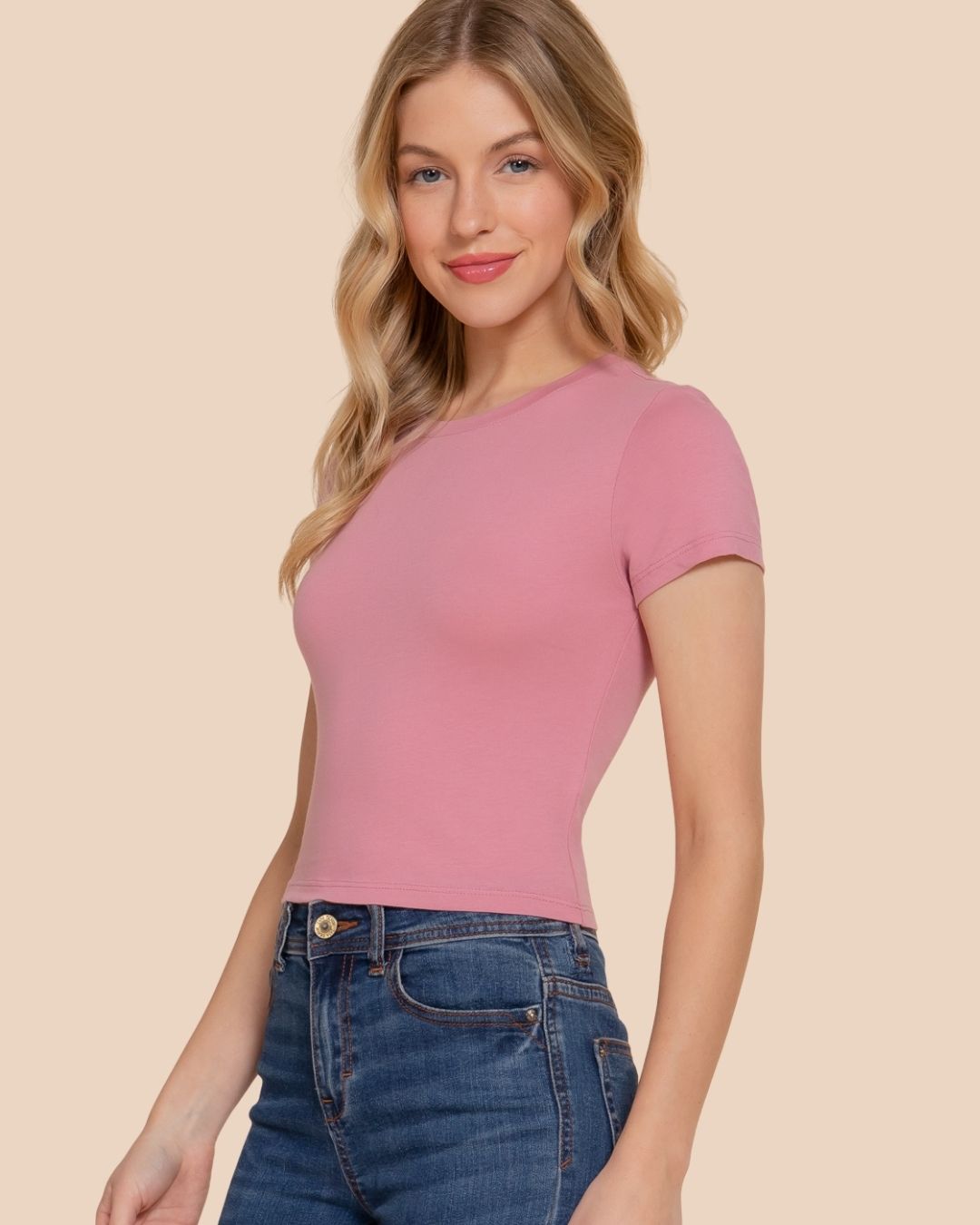 BLUSA ACTIVE BASIC ROSA PARA DAMA
