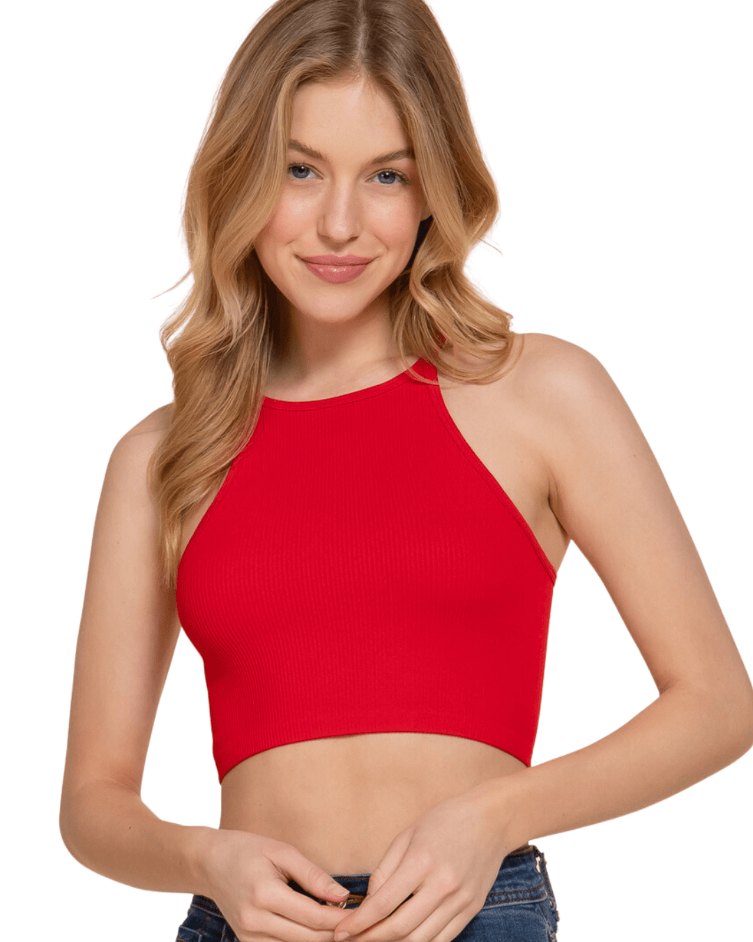 TOP ACTIVE BASIC ROJA PARA DAMA