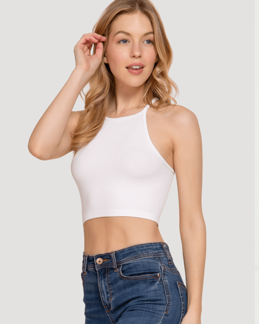 TOP ACTIVE BASIC BLANCA PARA DAMA