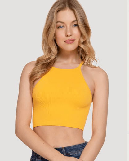 TOP ACTIVE BASIC AMARILLO PARA DAMA
