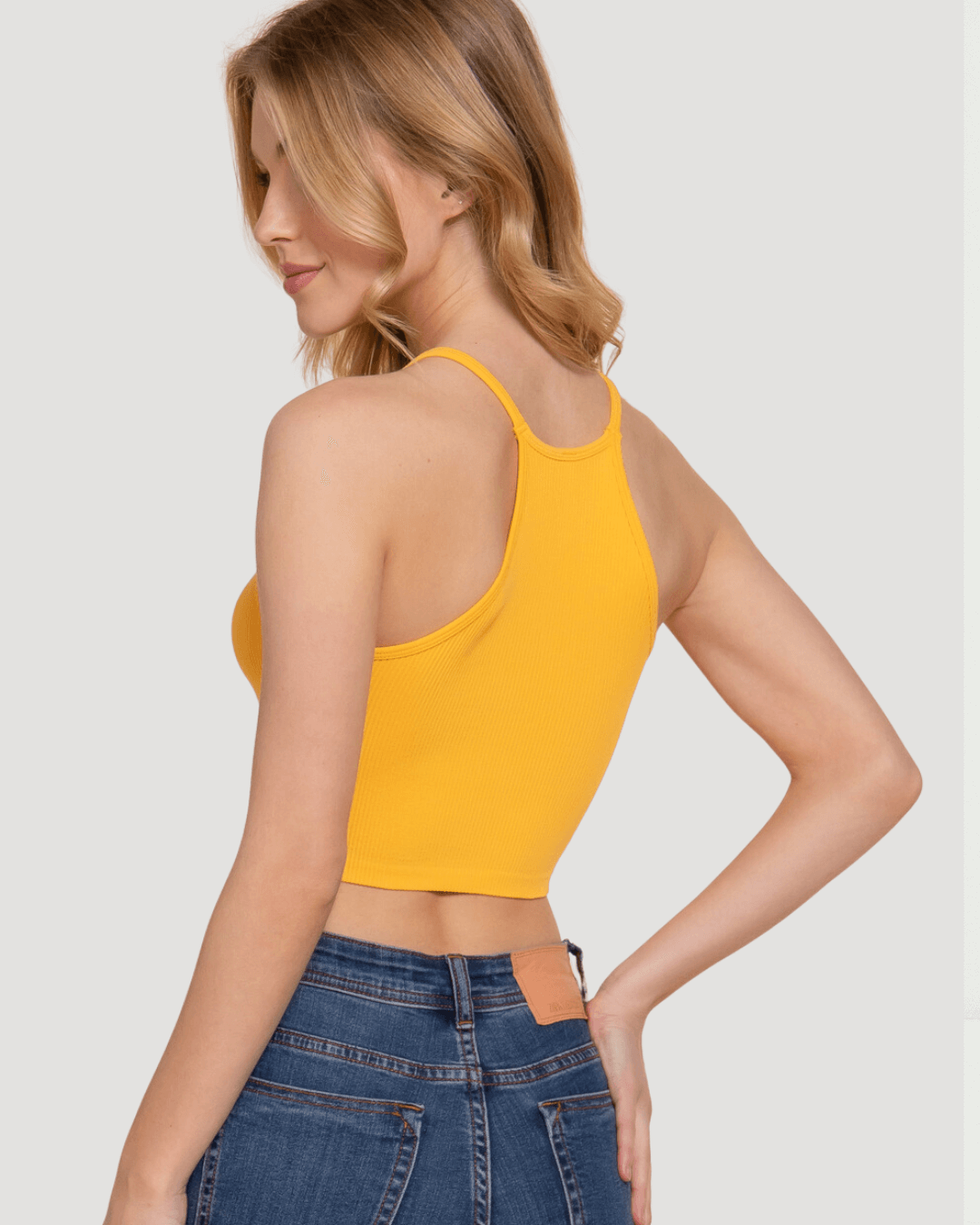 TOP ACTIVE BASIC AMARILLO PARA DAMA
