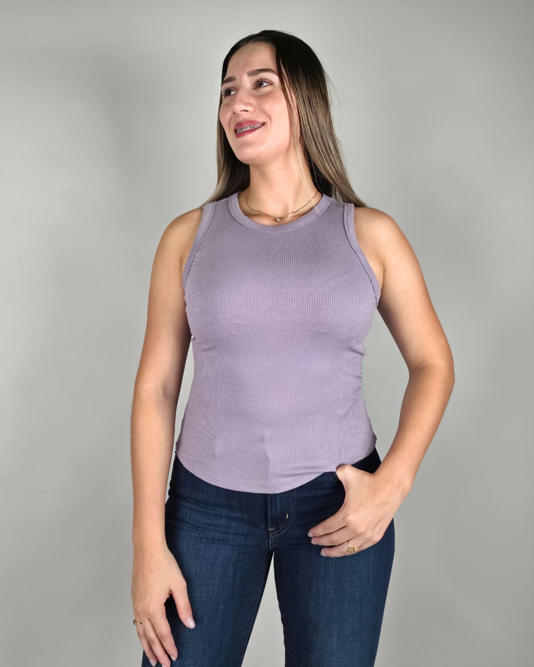 BLUSA  ACTIVE BASIC LILA PARA DAMA