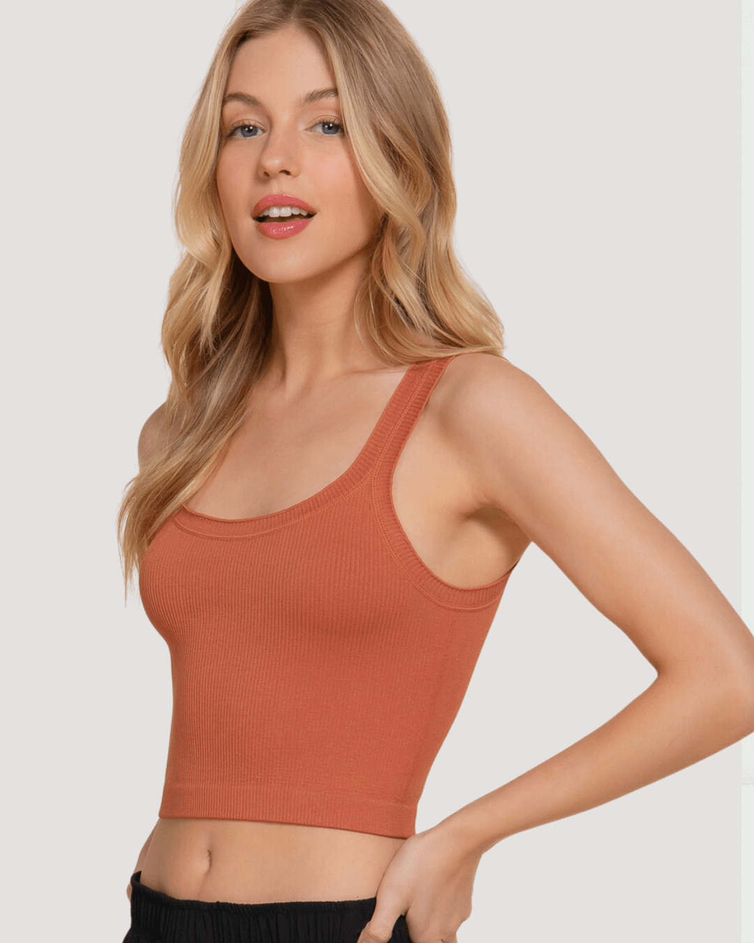 TOP ACTIVE BASIC TERRACOTA PARA DAMA