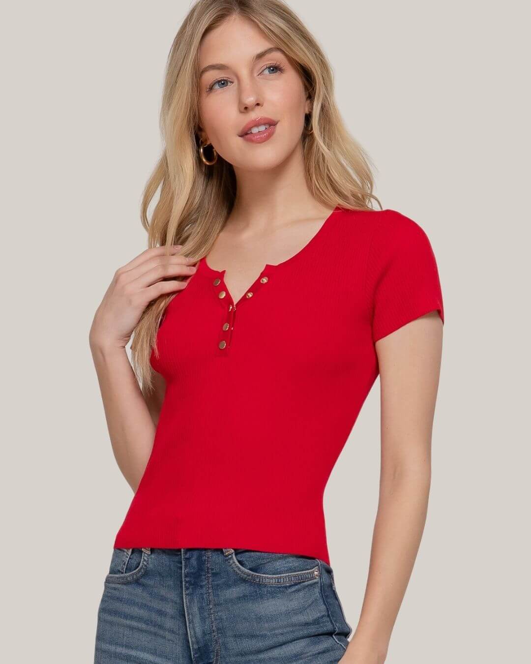 BLUSA ACTIVE BASIC ROJAS