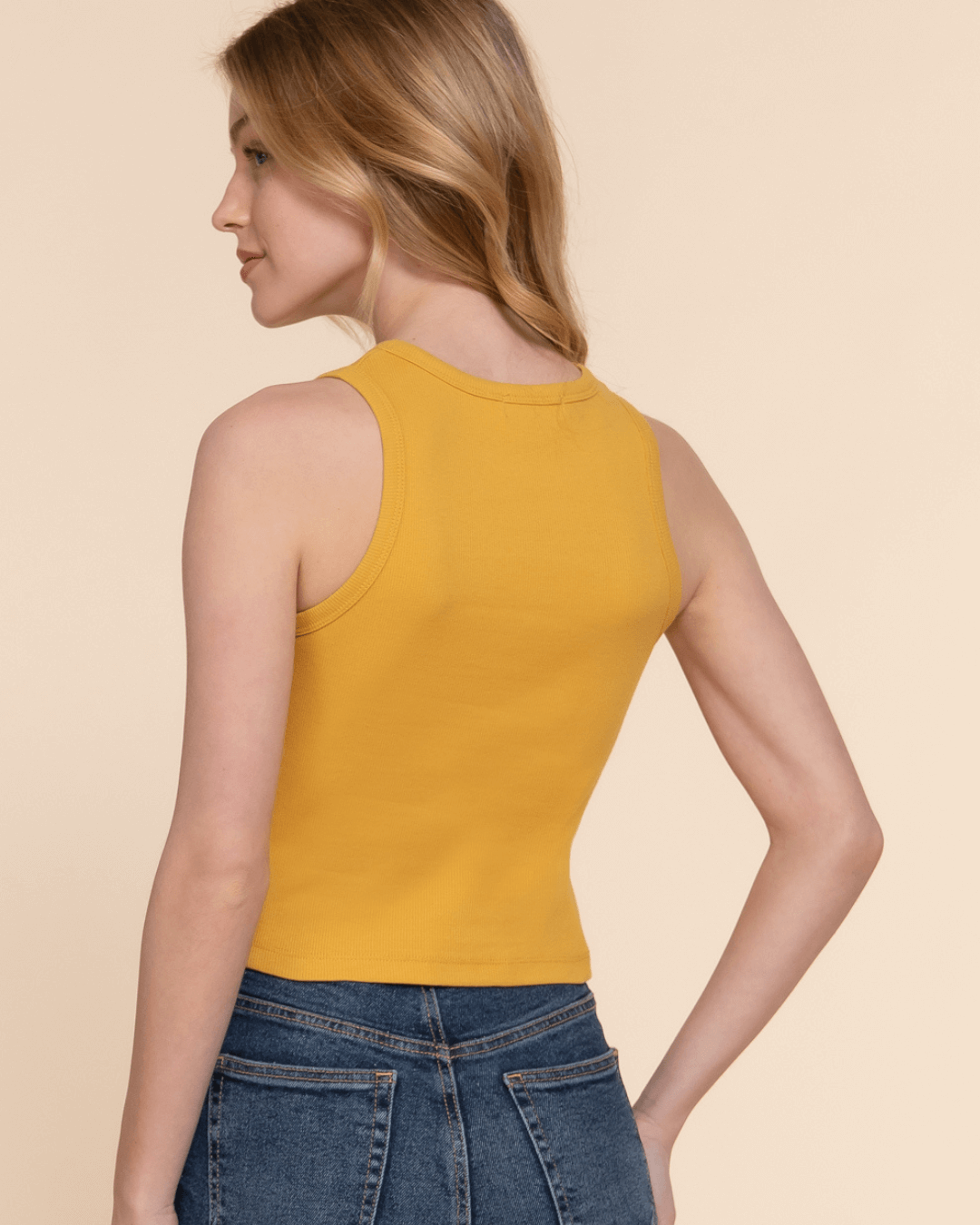 BLUSA ACTIVE BASIC MOSTAZA