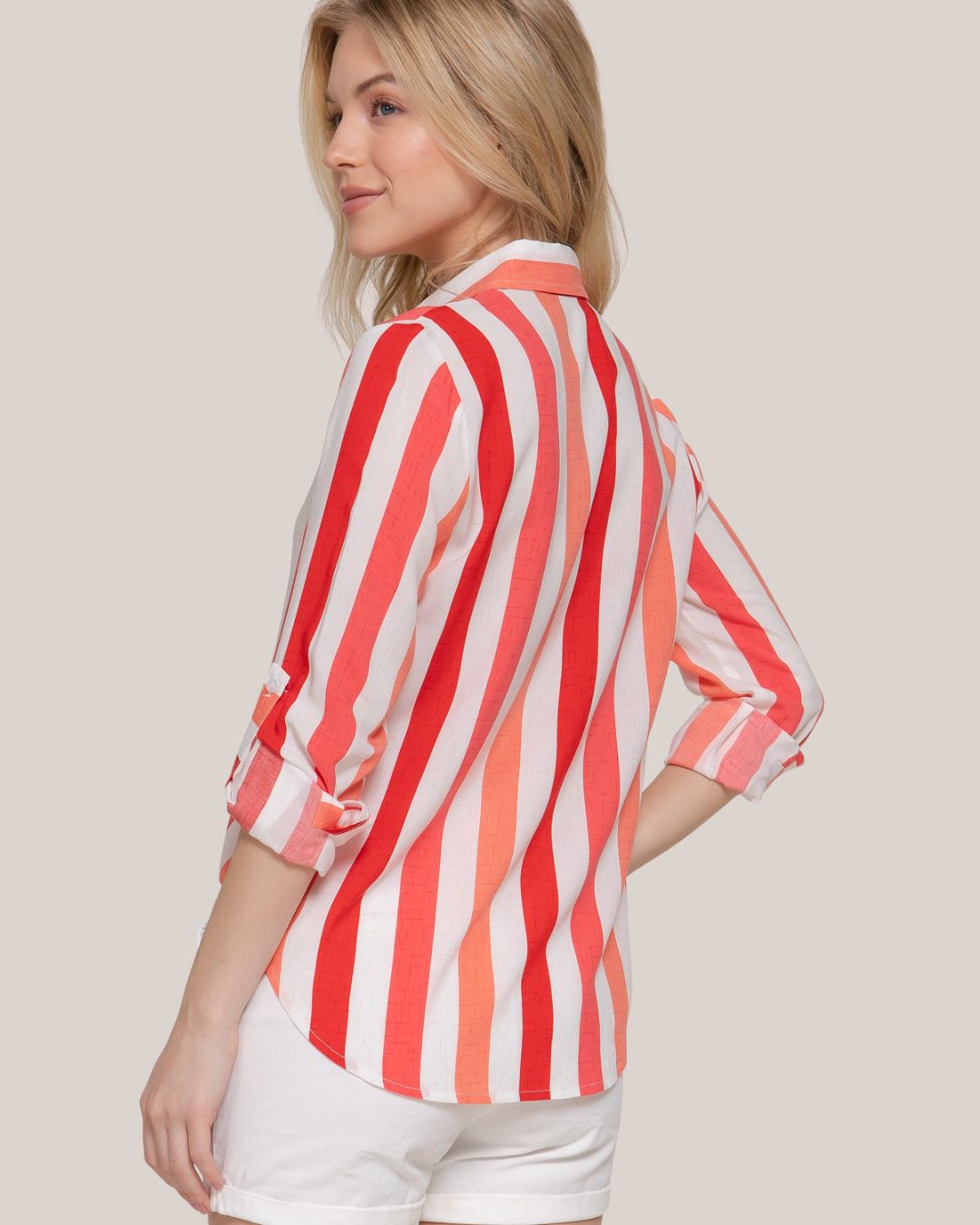 BLUSA ACTIVE BASIC DE RAYAS PARA DAMA