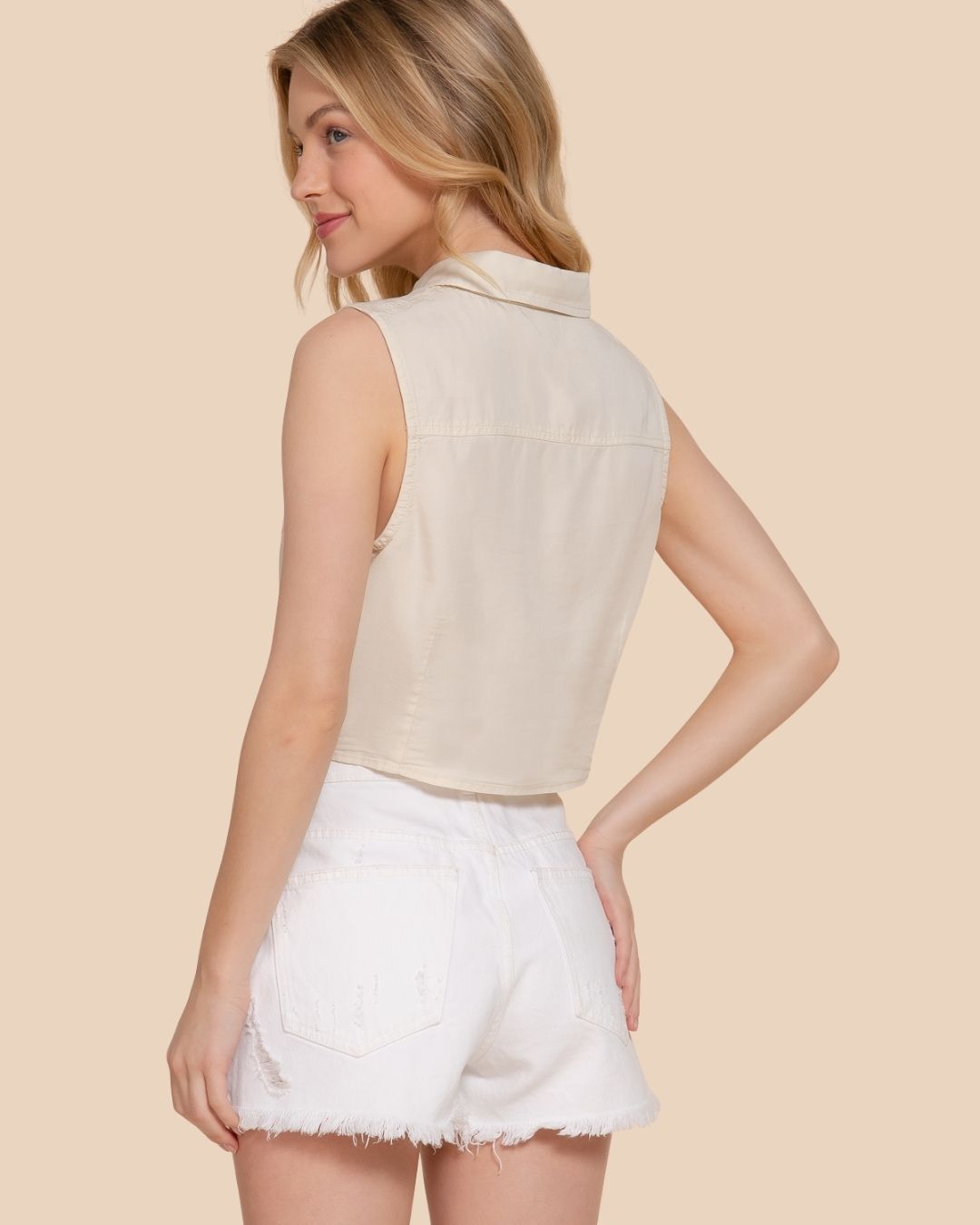 BLUSA ACTIVE BASIC BEIGE PARA DAMA