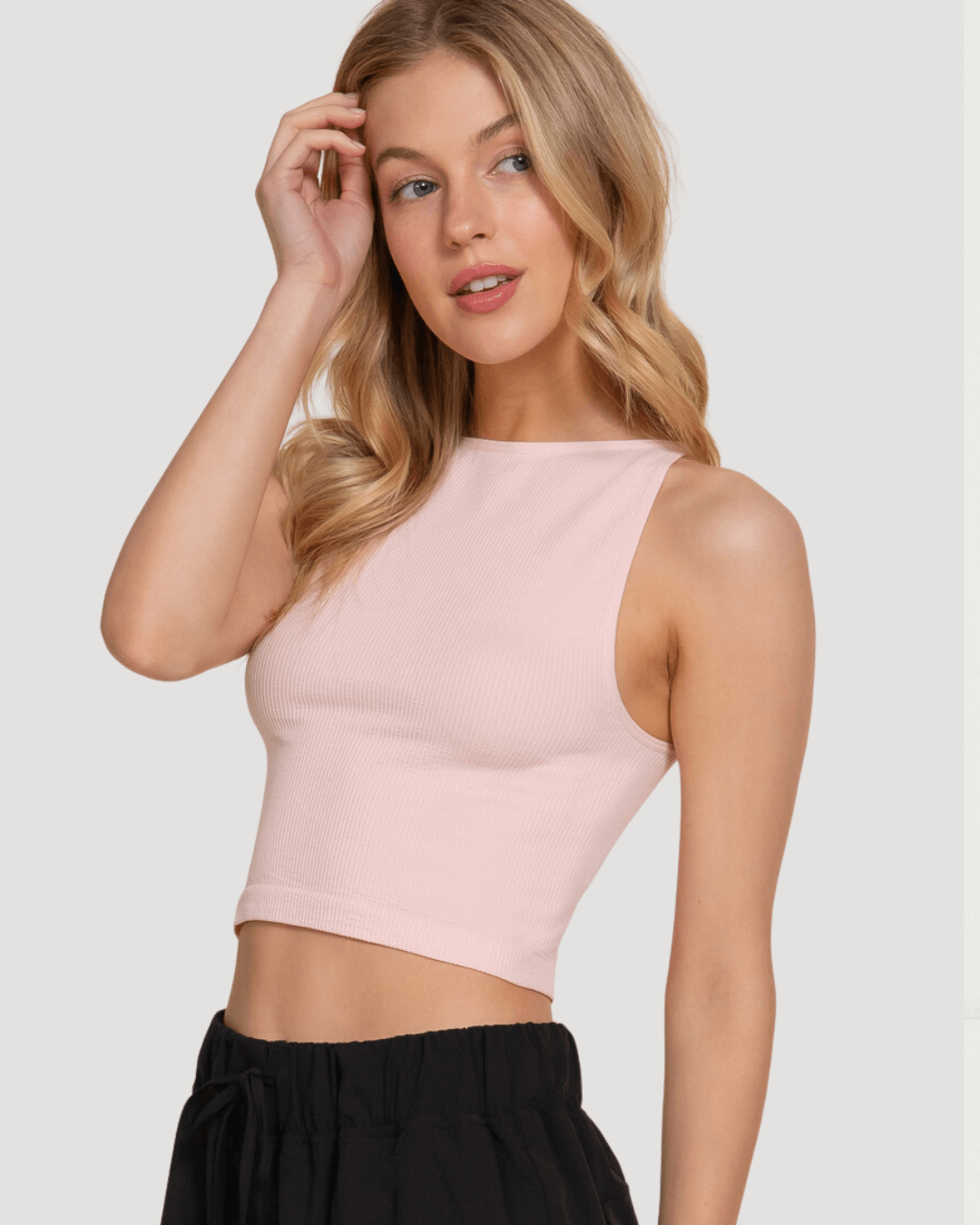 TOP ACTIVE BASIC CUELLO REDONDO