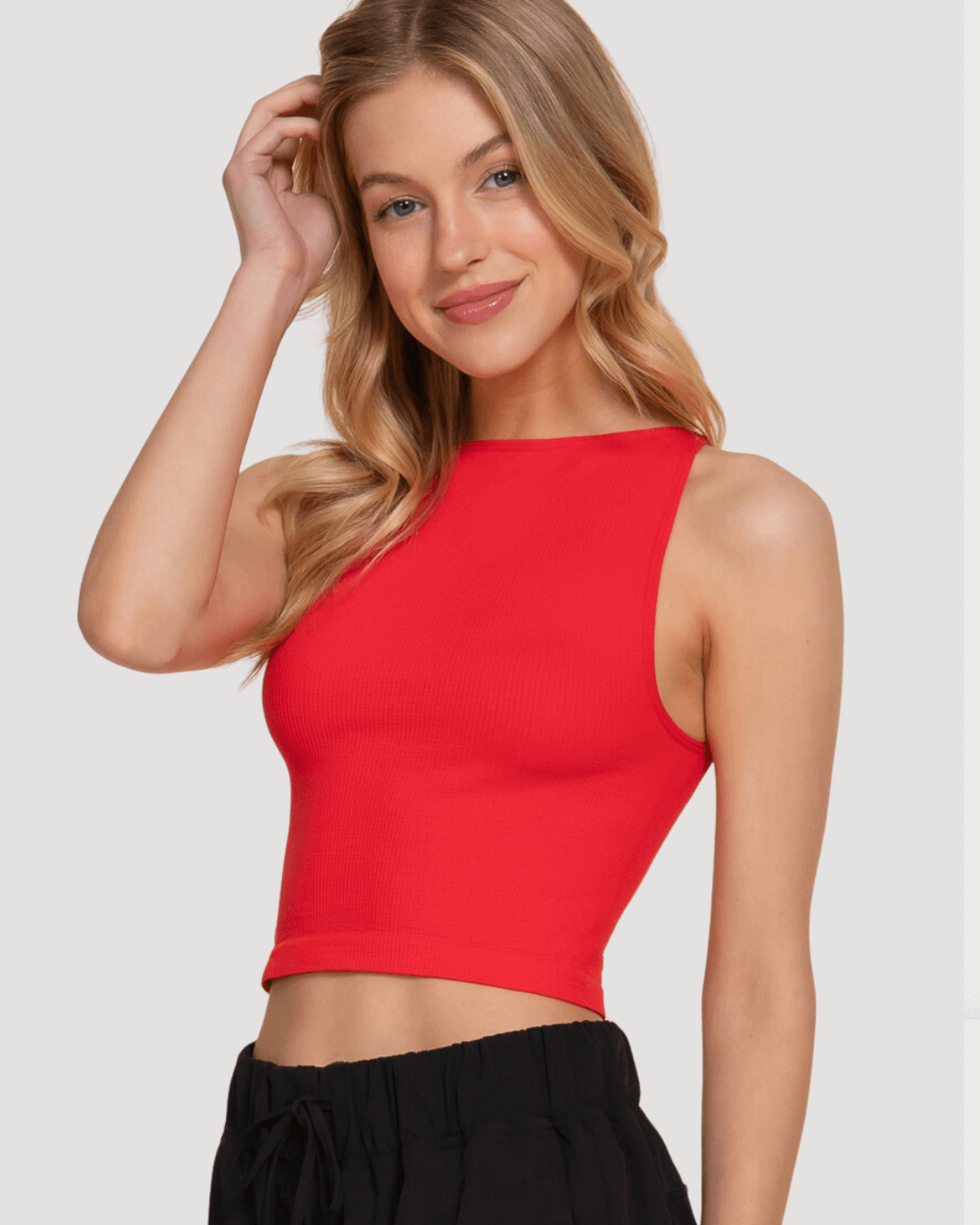 TOP ACTIVE BASIC CUELLO REDONDO