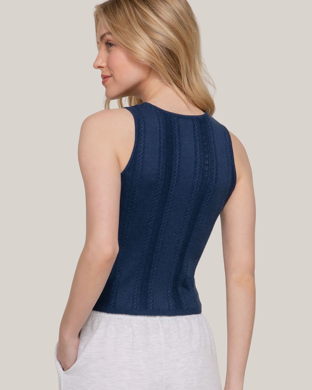 BLUSA ACTIVE BASIC AZUL OSCURA PARA DAMA