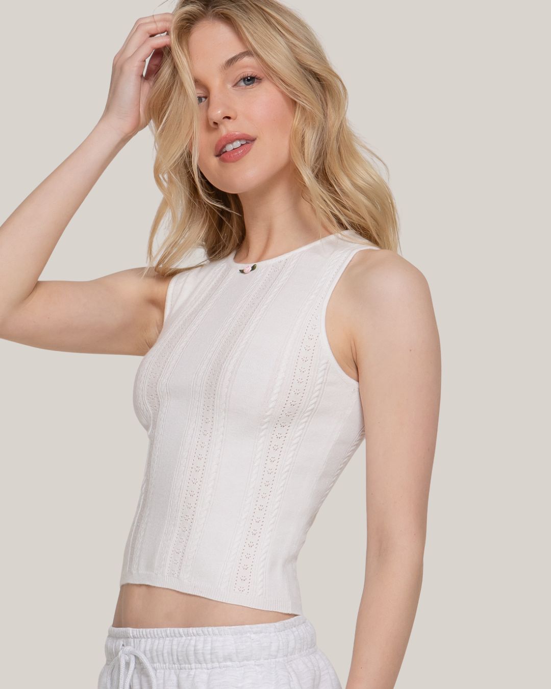 BLUSA  ACTIVE BASIC BLANCA PARA DAMA
