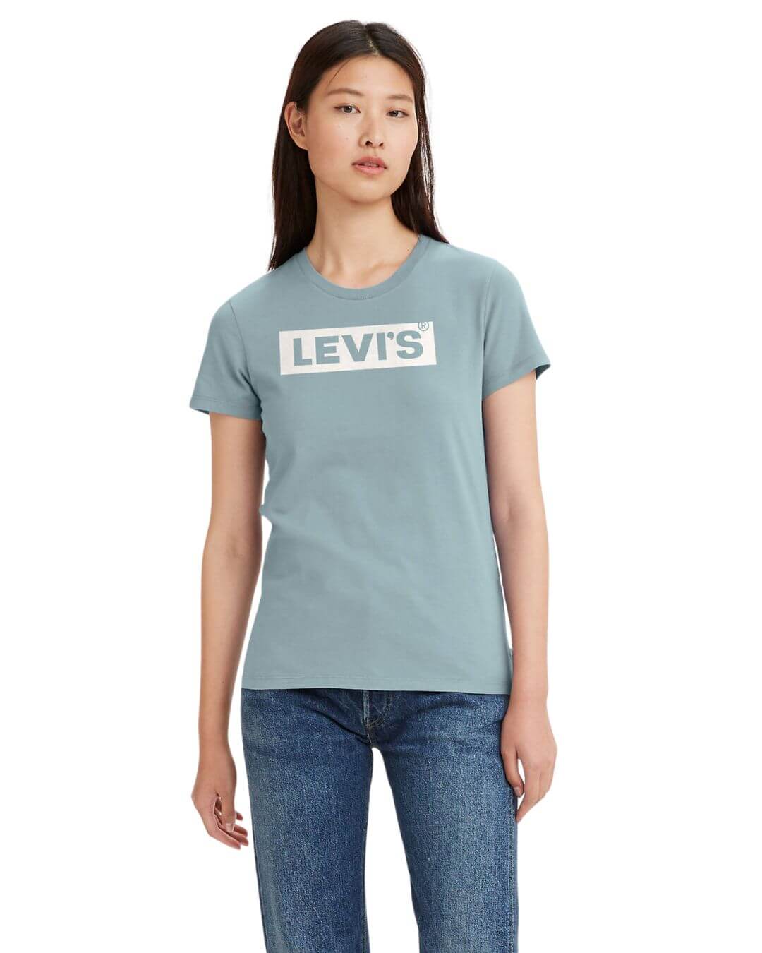 CAMISETA LEVIS DE DAMA VERDE AGUA