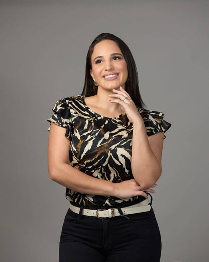 BLUSA TOGETHER NEGRA PARA DAMA