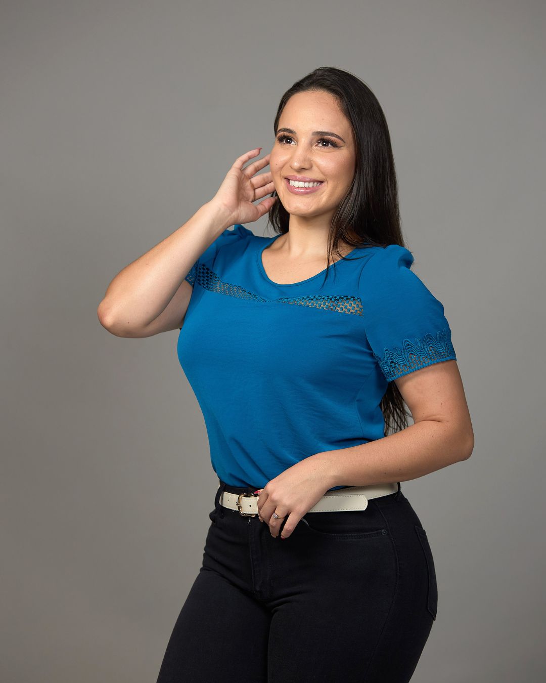BLUSA TOGETHER TURQUESA PARA DAMA