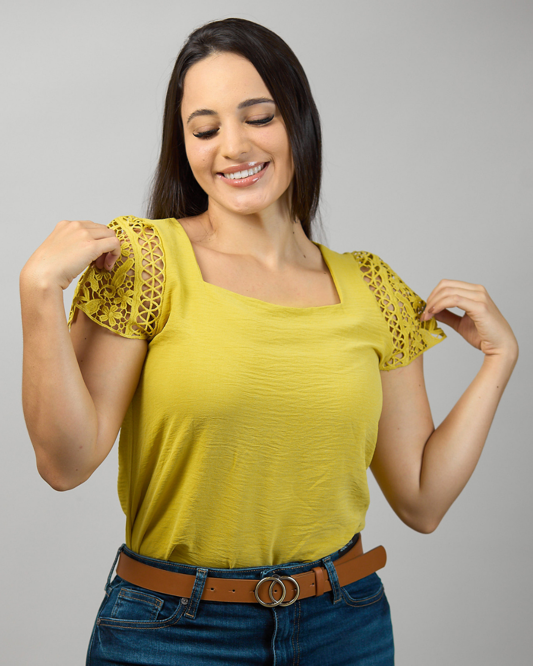 BLUSA TOGETHER MOSTAZA PARA DAMA