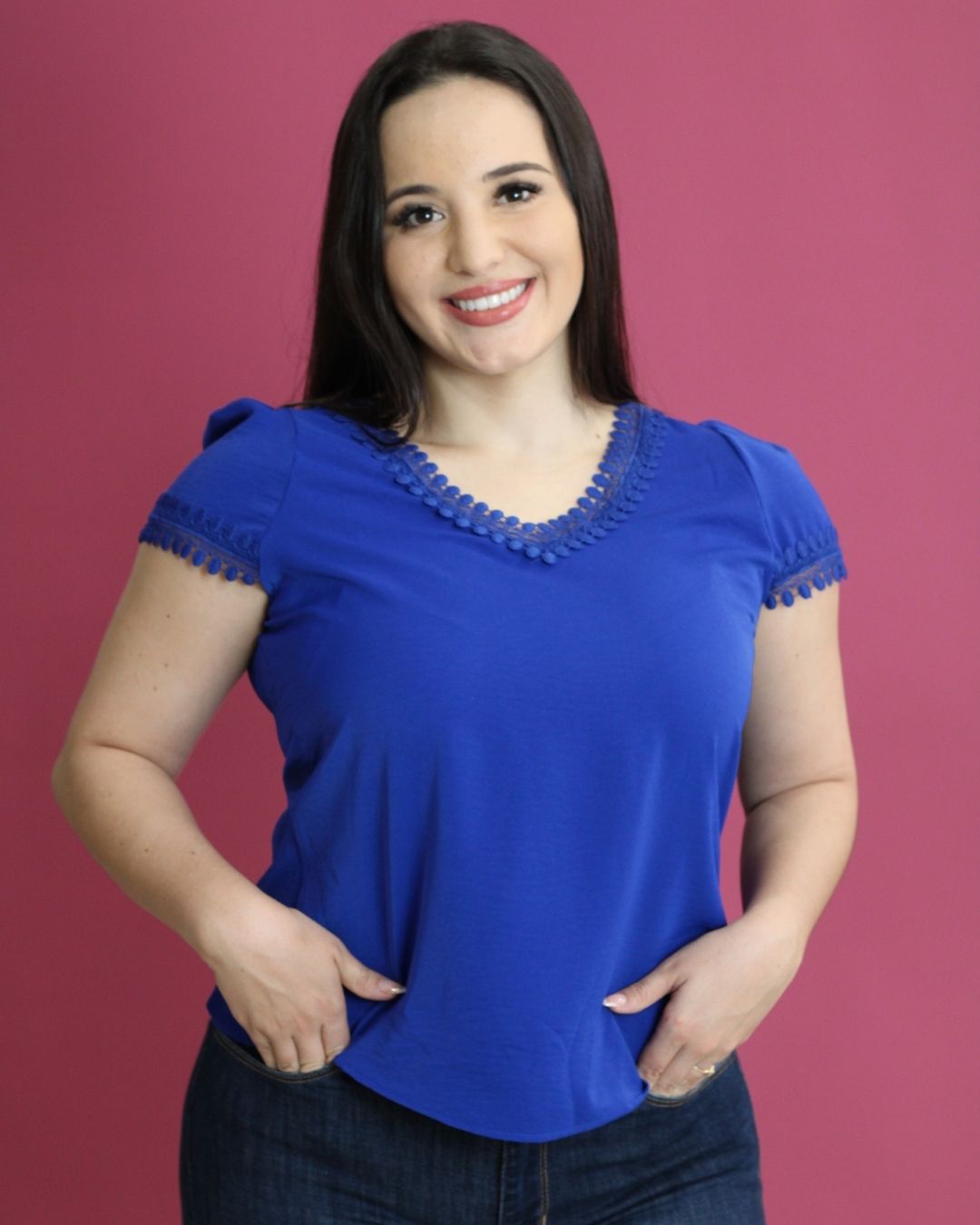 BLUSA TOGETHER AZUL MARINO PARA DAMA