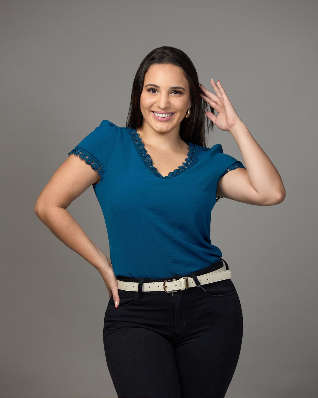 BLUSA TOGETHER TURQUESA PARA DAMA