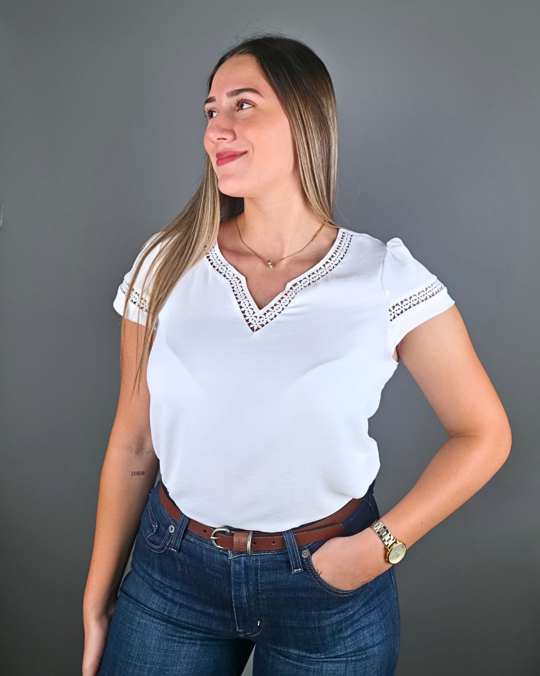 BLUSA TOGETHER BLANCA PARA DAMA