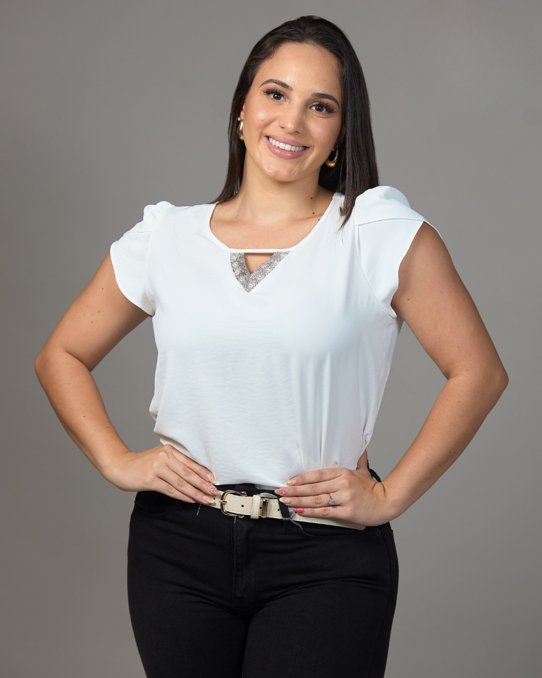 BLUSA TOGETHER CON DISEÑO EN CUELLO